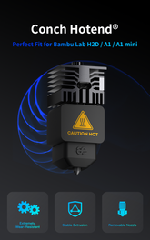 FYSETC Phaetus Conch Hotend For Bambu H2D/A1/A1MINI Support High-Speed Printing Stable Extrusion Hotend Kit for Bambu